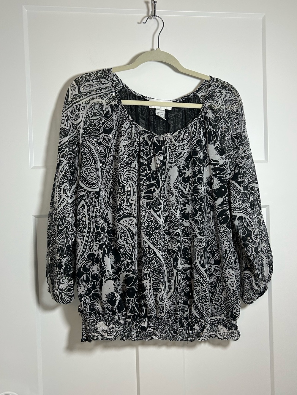 Plus size sequin dress top